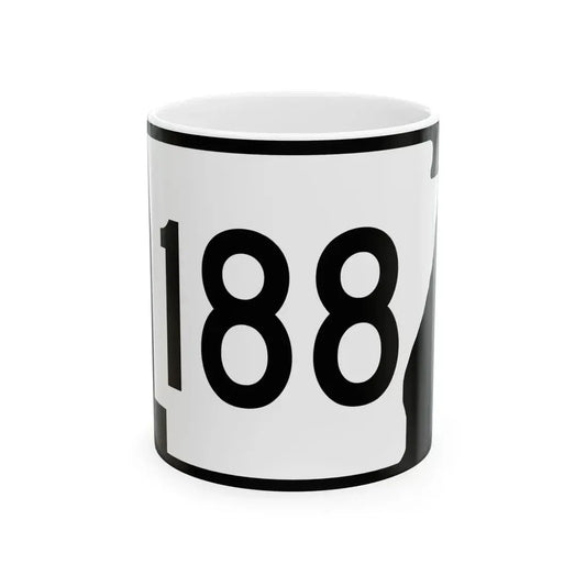 Arkansas 188 (Arkansas) (Road Sign) White Coffee Mug 11oz - Go Mug Yourself
