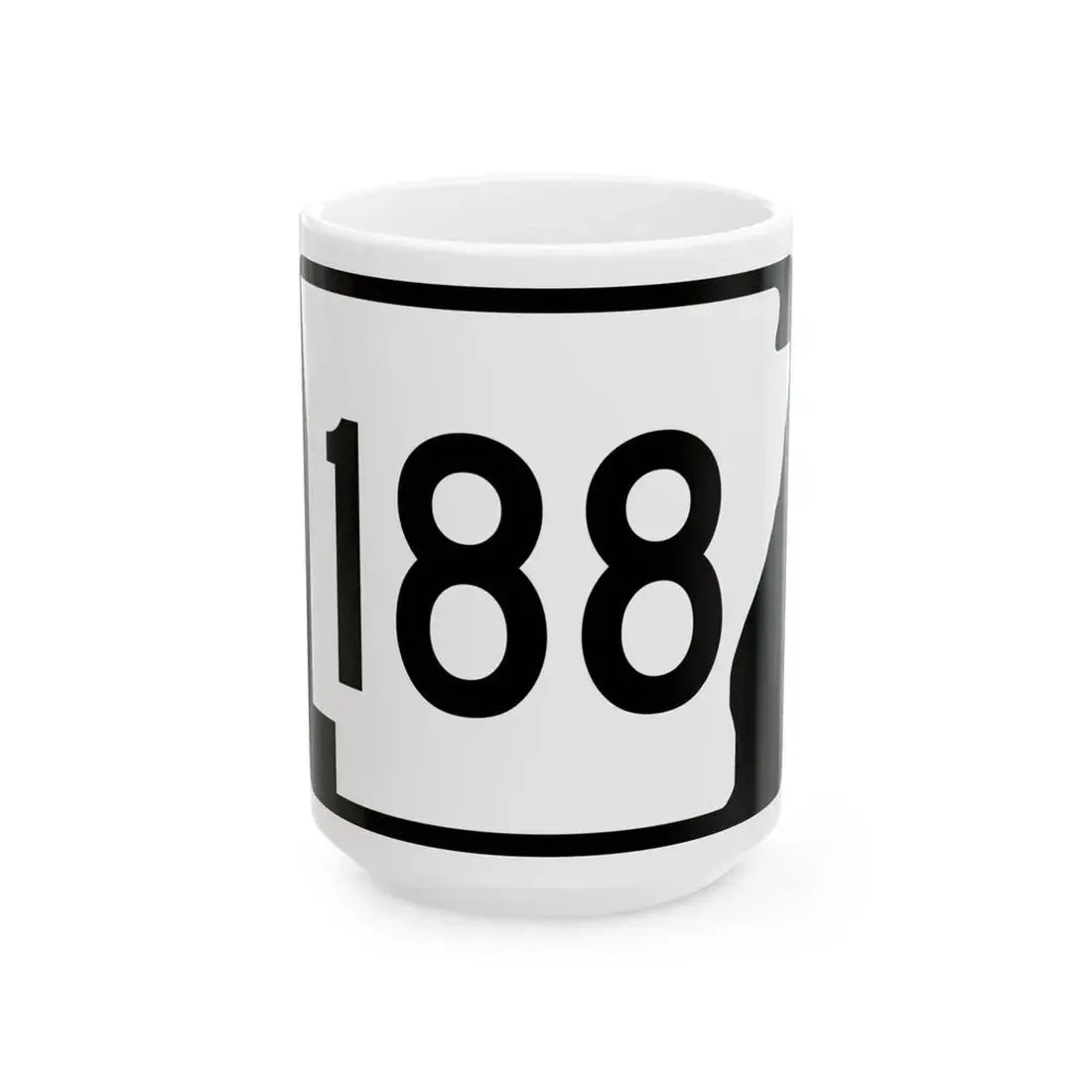 Arkansas 188 (Arkansas) (Road Sign) White Coffee Mug 15oz - Go Mug Yourself