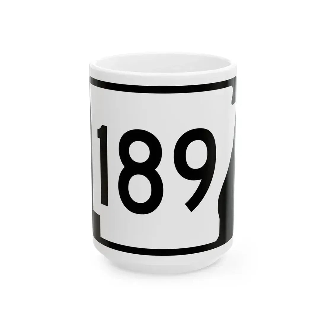 Arkansas 189 (Arkansas) (Road Sign) White Coffee Mug 15oz - Go Mug Yourself