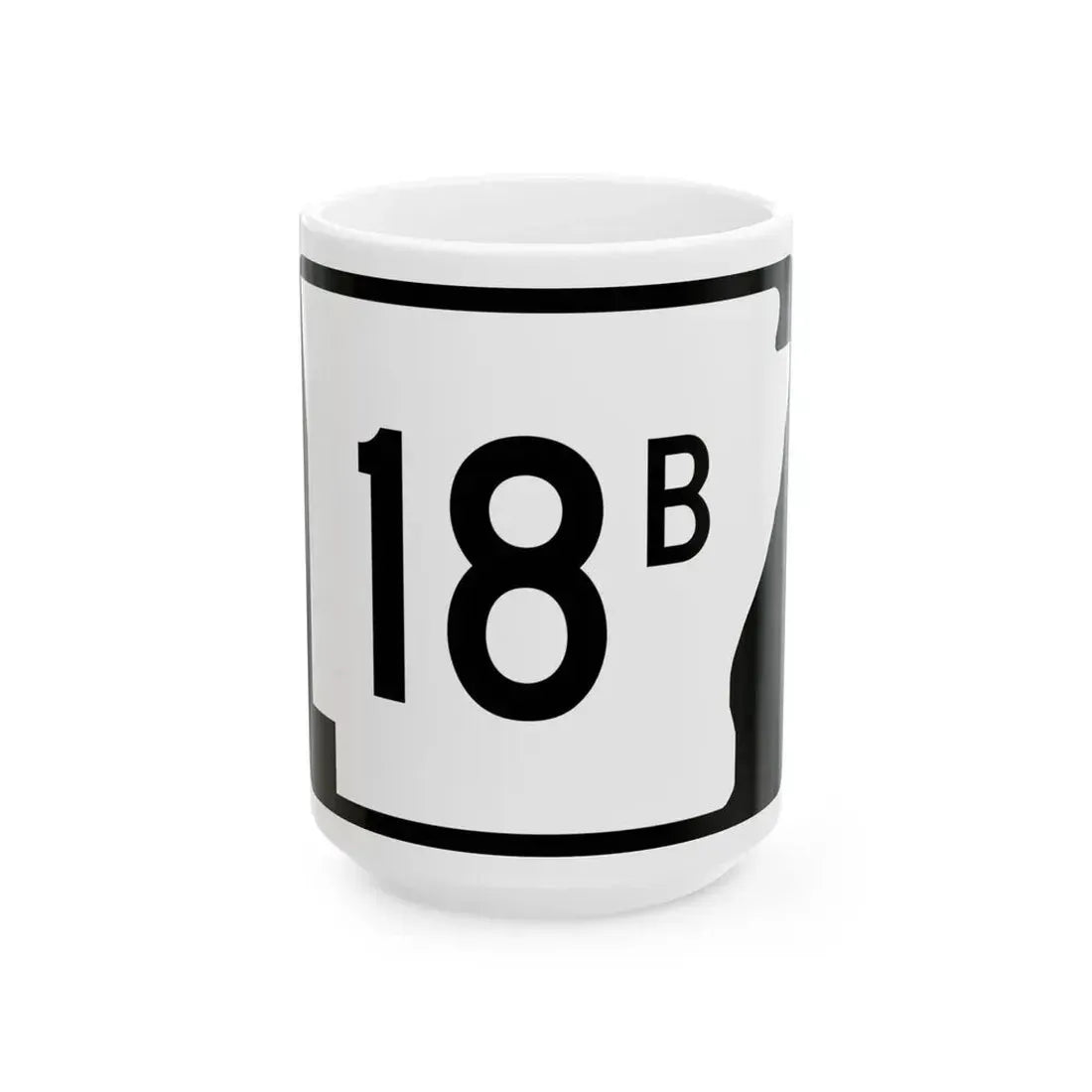 Arkansas 18B (Arkansas) (Road Sign) White Coffee Mug 15oz - Go Mug Yourself