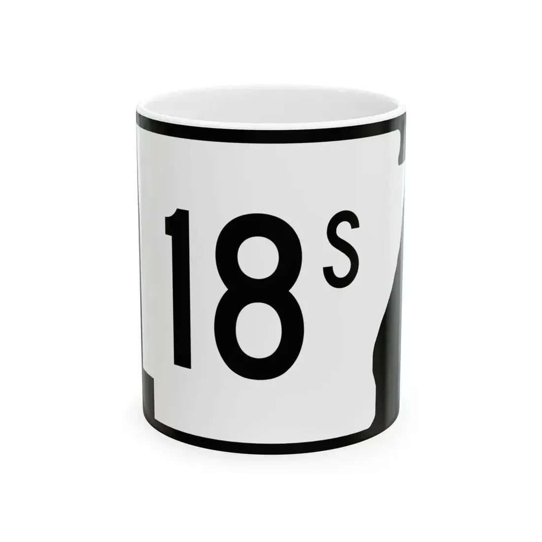 Arkansas 18S (Arkansas) (Road Sign) White Coffee Mug 11oz - Go Mug Yourself