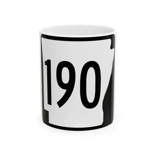 Arkansas 190 1970 (Arkansas) (Road Sign) White Coffee Mug 11oz - Go Mug Yourself