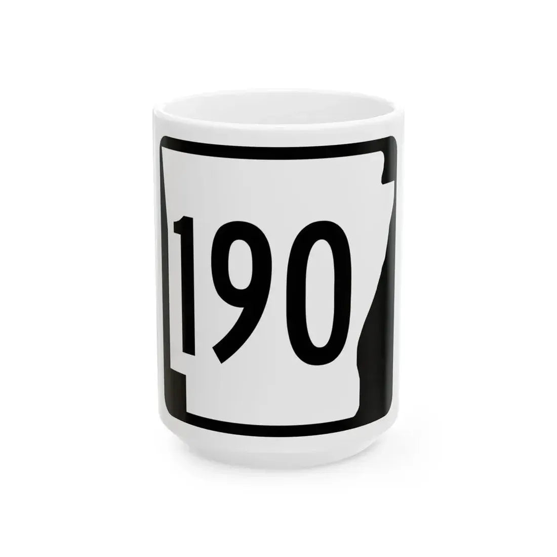 Arkansas 190 1970 (Arkansas) (Road Sign) White Coffee Mug 15oz - Go Mug Yourself