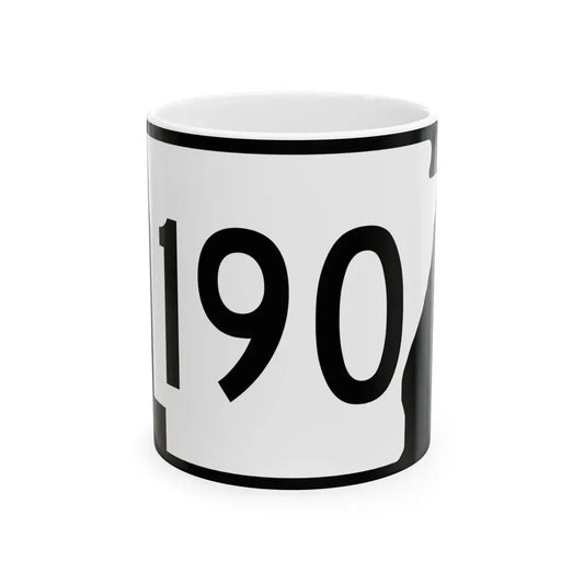 Arkansas 190 (Arkansas) (Road Sign) White Coffee Mug 11oz - Go Mug Yourself