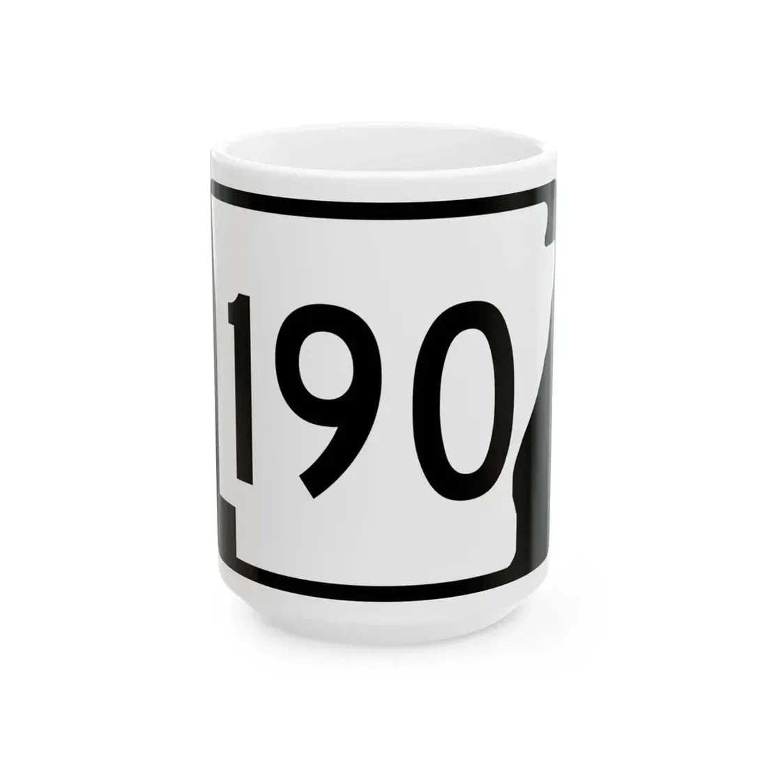 Arkansas 190 (Arkansas) (Road Sign) White Coffee Mug 15oz - Go Mug Yourself