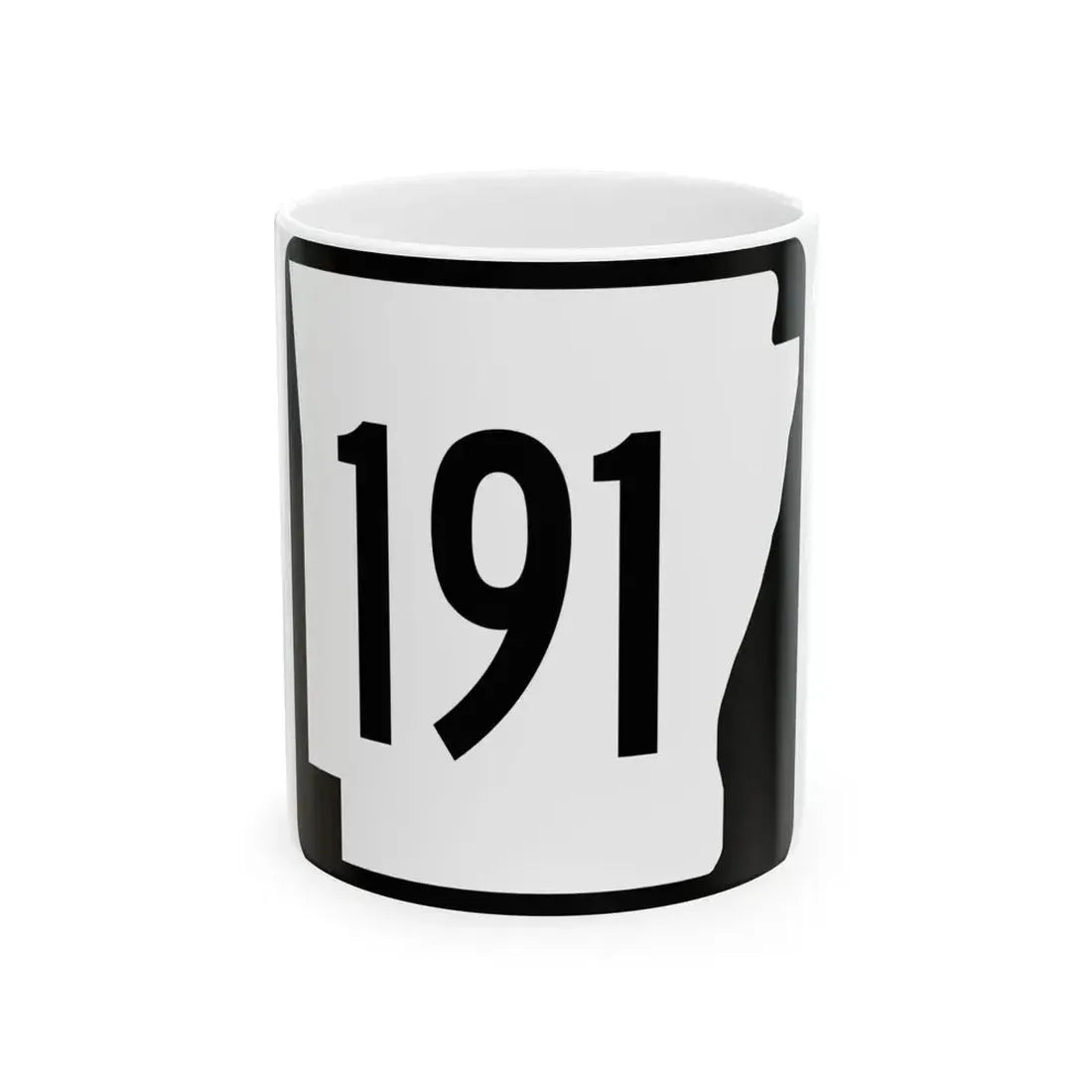 Arkansas 191 1970 (Arkansas) (Road Sign) White Coffee Mug 11oz - Go Mug Yourself