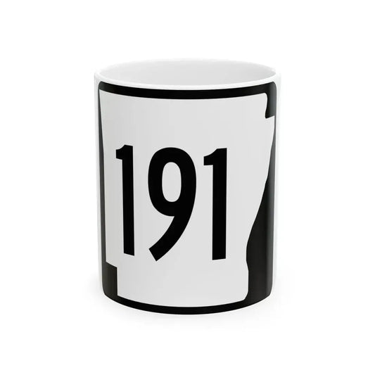 Arkansas 191 1970 (Arkansas) (Road Sign) White Coffee Mug 11oz - Go Mug Yourself