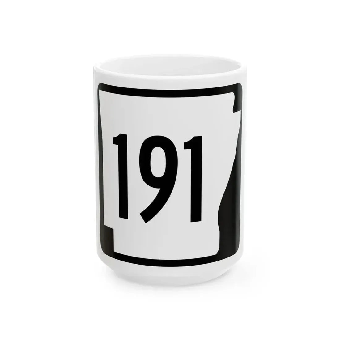 Arkansas 191 1970 (Arkansas) (Road Sign) White Coffee Mug 15oz - Go Mug Yourself