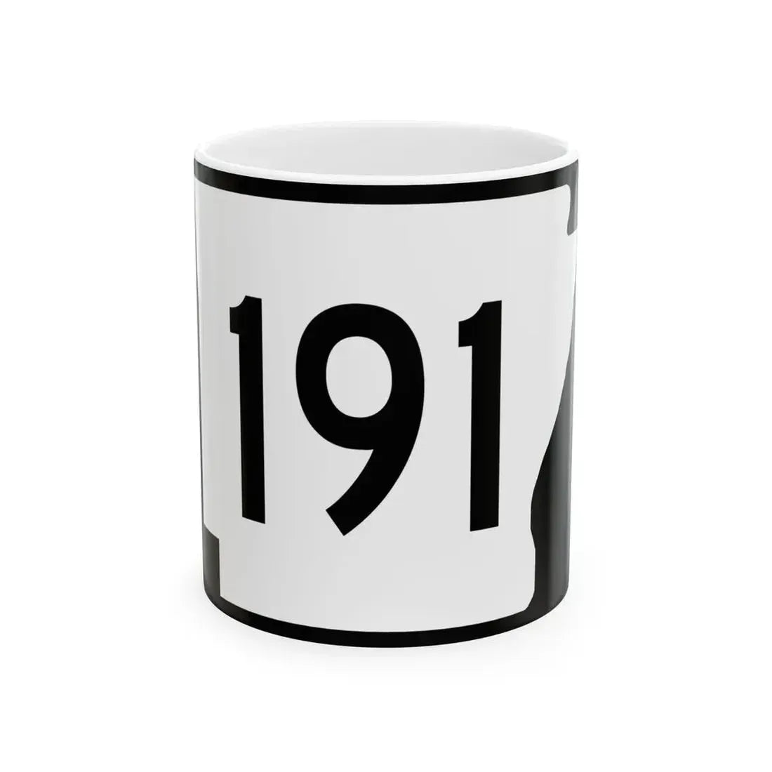 Arkansas 191 (Arkansas) (Road Sign) White Coffee Mug 11oz - Go Mug Yourself