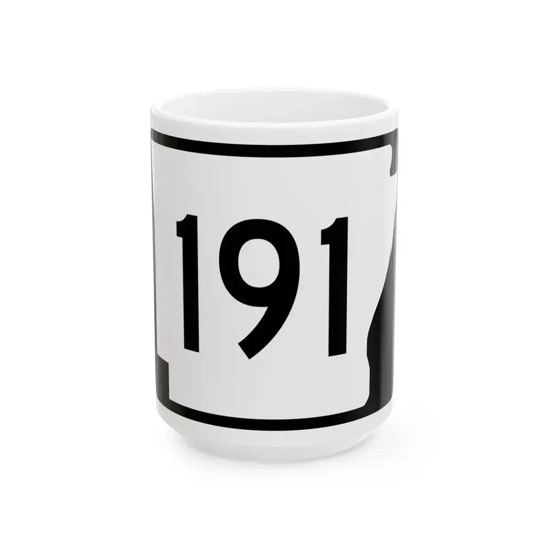 Arkansas 191 (Arkansas) (Road Sign) White Coffee Mug 15oz - Go Mug Yourself