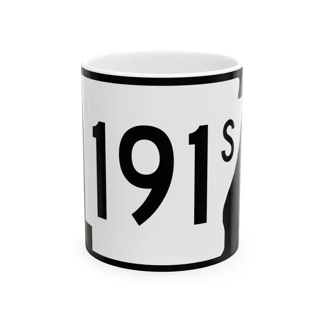 Arkansas 191S (Arkansas) (Road Sign) White Coffee Mug 11oz - Go Mug Yourself