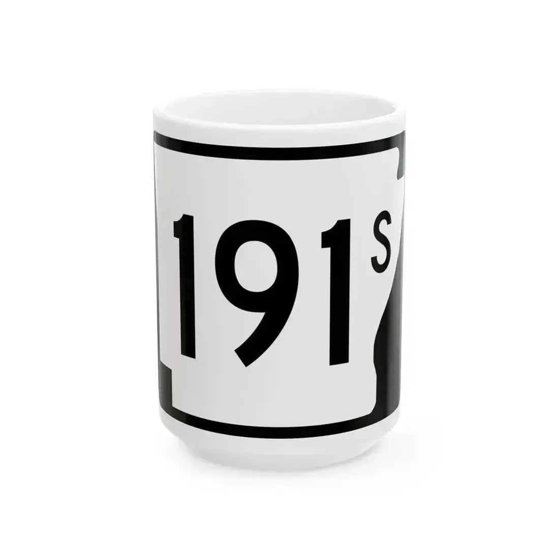Arkansas 191S (Arkansas) (Road Sign) White Coffee Mug - Go Mug Yourself