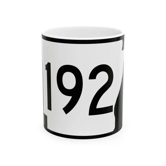 Arkansas 192 (Arkansas) (Road Sign) White Coffee Mug 11oz - Go Mug Yourself