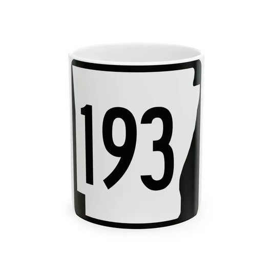 Arkansas 193 1970 (Arkansas) (Road Sign) White Coffee Mug 11oz - Go Mug Yourself