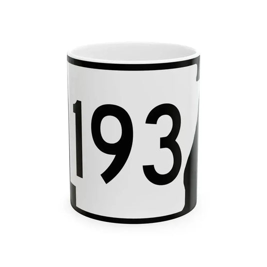 Arkansas 193 (Arkansas) (Road Sign) White Coffee Mug 11oz - Go Mug Yourself