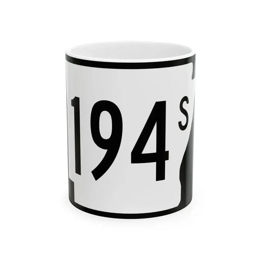 Arkansas 194S (Arkansas) (Road Sign) White Coffee Mug 11oz - Go Mug Yourself