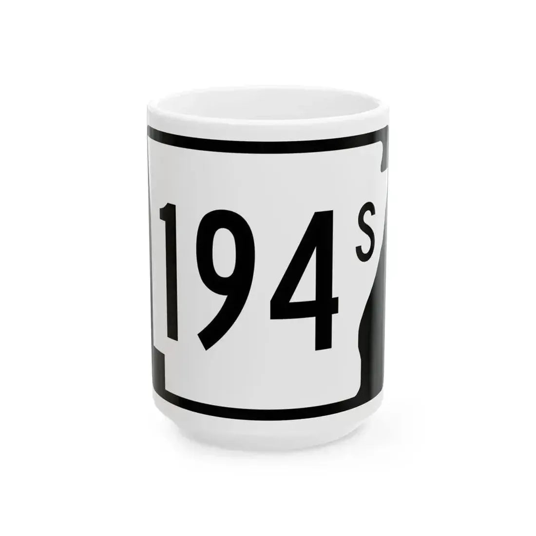 Arkansas 194S (Arkansas) (Road Sign) White Coffee Mug 15oz - Go Mug Yourself