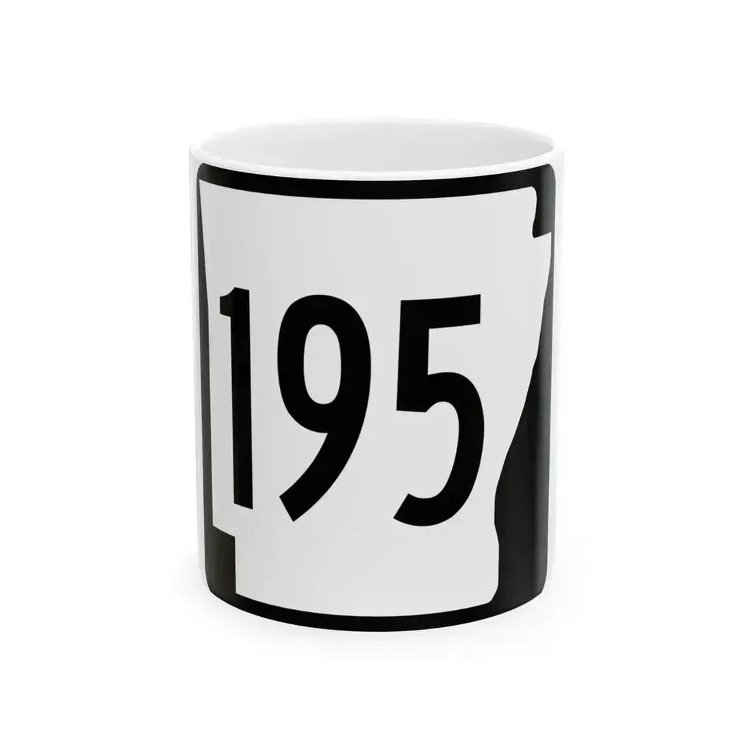 Arkansas 195 1970 (Arkansas) (Road Sign) White Coffee Mug 11oz - Go Mug Yourself