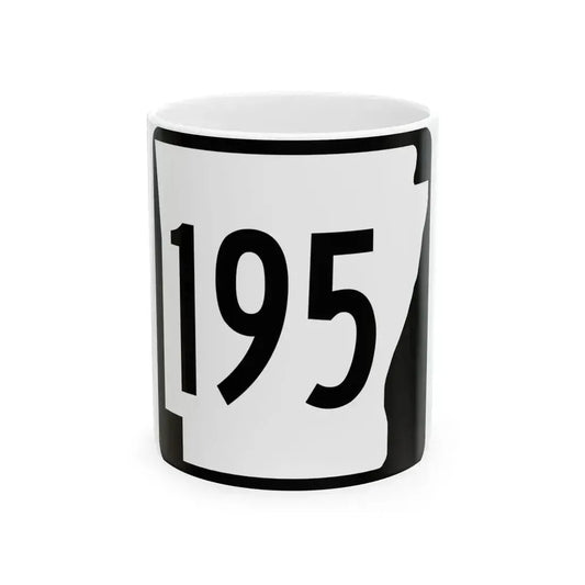 Arkansas 195 1970 (Arkansas) (Road Sign) White Coffee Mug 11oz - Go Mug Yourself