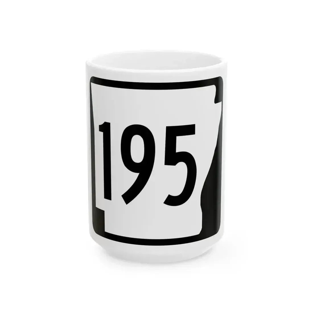 Arkansas 195 1970 (Arkansas) (Road Sign) White Coffee Mug 15oz - Go Mug Yourself