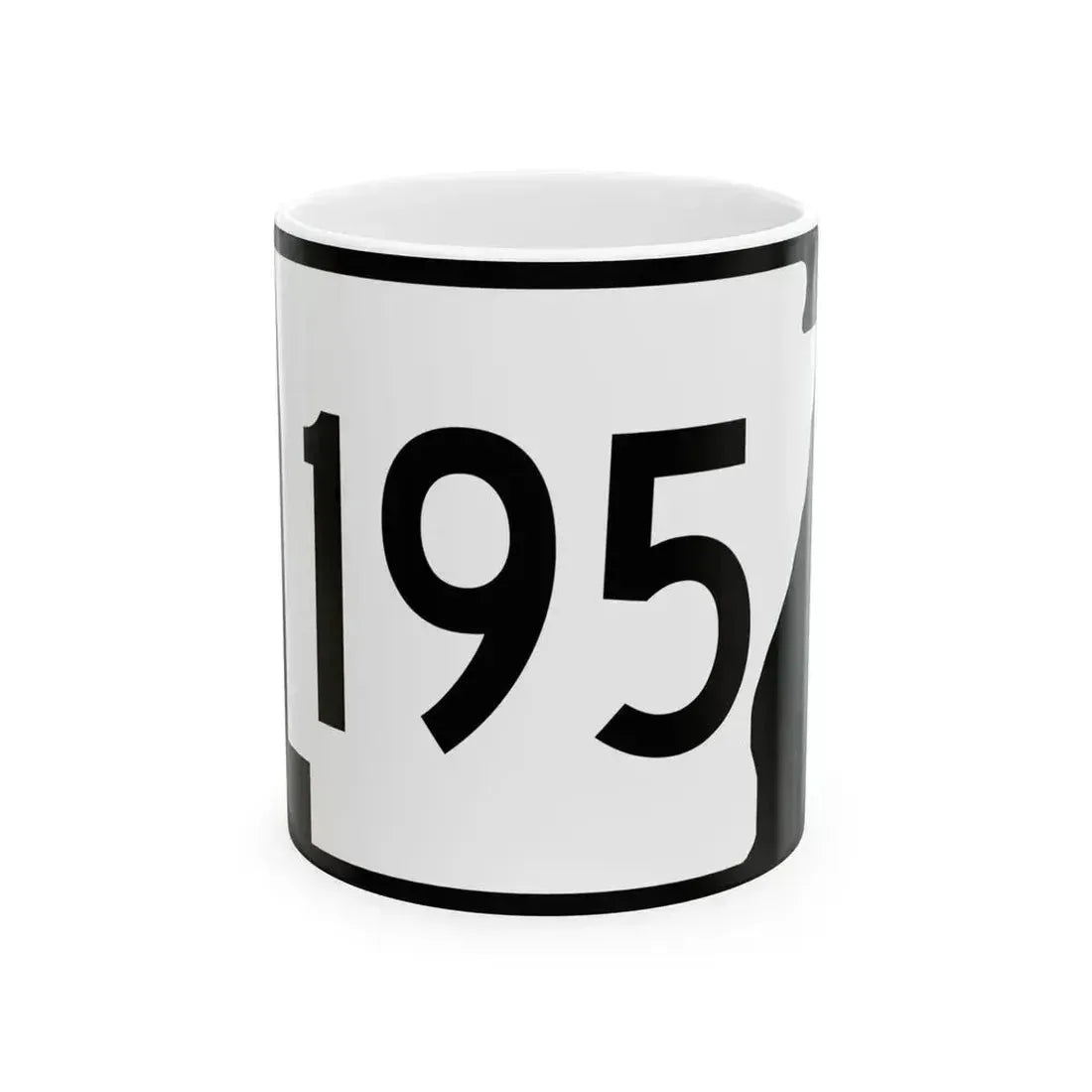 Arkansas 195 (Arkansas) (Road Sign) White Coffee Mug 11oz - Go Mug Yourself