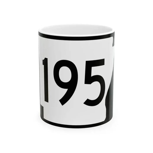 Arkansas 195 (Arkansas) (Road Sign) White Coffee Mug 11oz - Go Mug Yourself