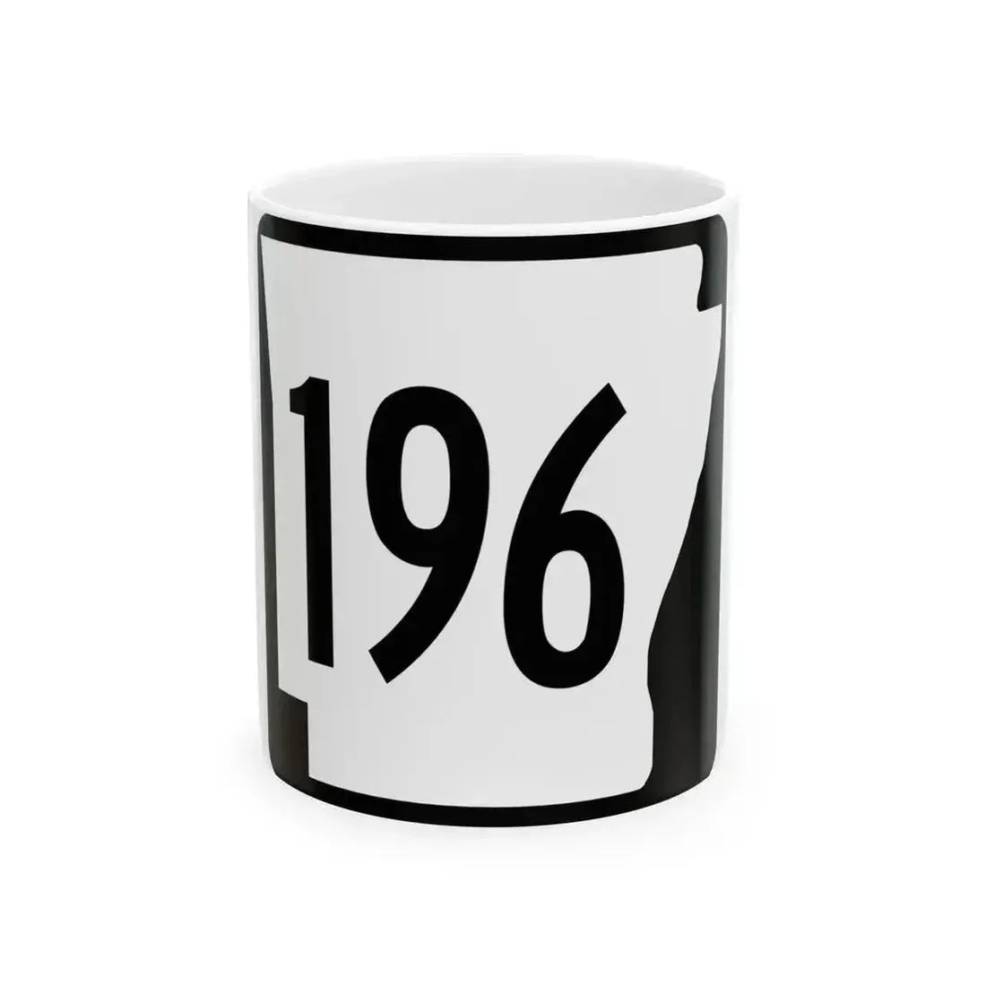 Arkansas 196 1970 (Arkansas) (Road Sign) White Coffee Mug - Go Mug Yourself