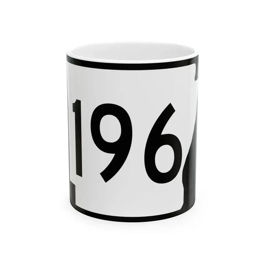 Arkansas 196 (Arkansas) (Road Sign) White Coffee Mug 11oz - Go Mug Yourself