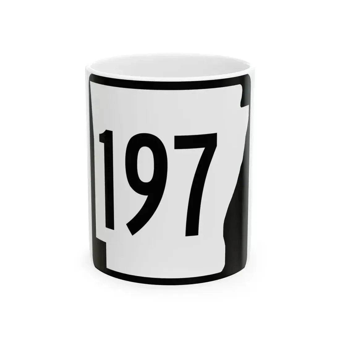 Arkansas 197 1970 (Arkansas) (Road Sign) White Coffee Mug 11oz - Go Mug Yourself