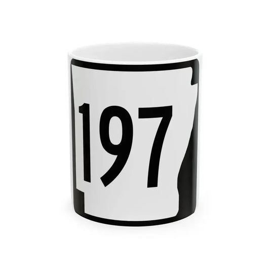 Arkansas 197 1970 (Arkansas) (Road Sign) White Coffee Mug 11oz - Go Mug Yourself