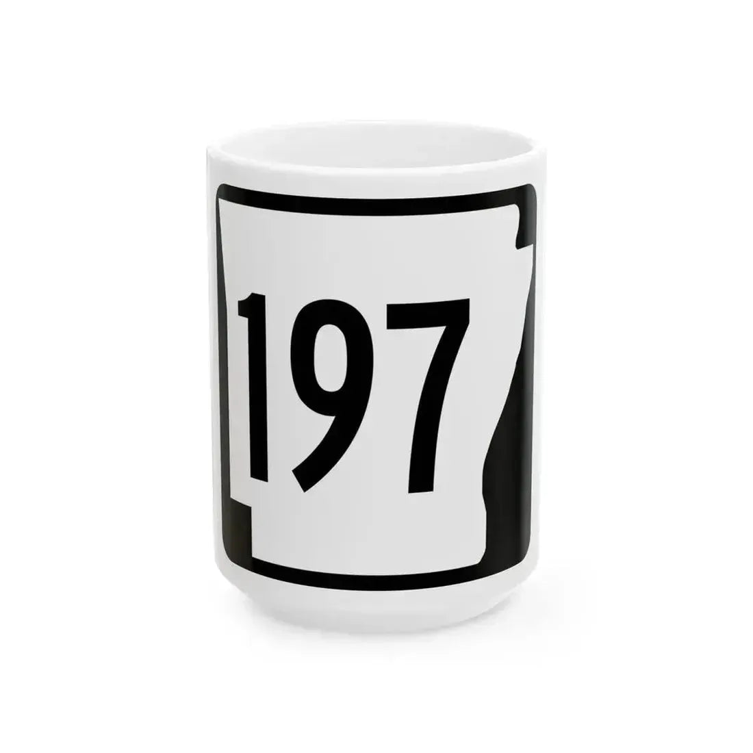 Arkansas 197 1970 (Arkansas) (Road Sign) White Coffee Mug - Go Mug Yourself