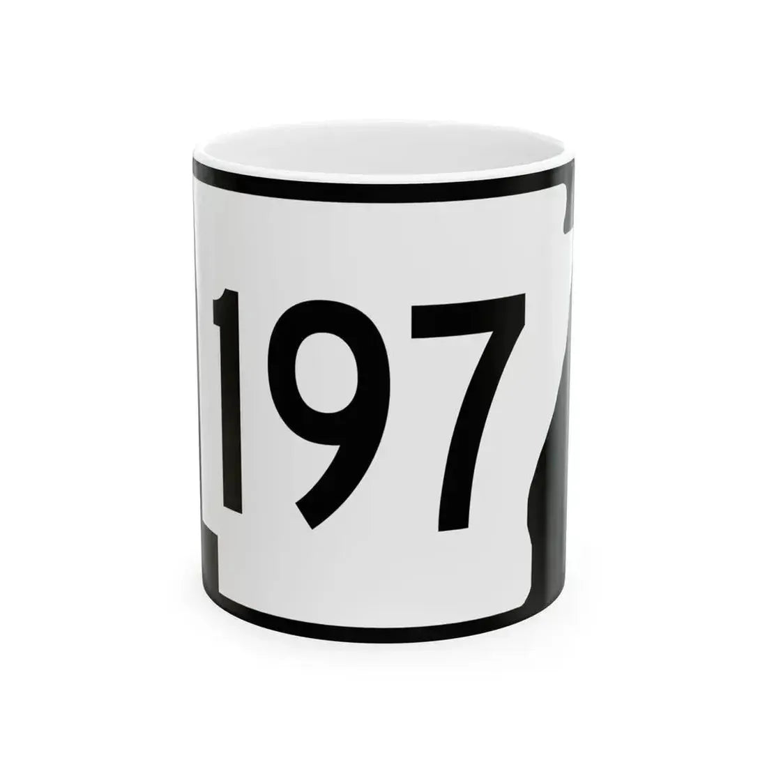 Arkansas 197 (Arkansas) (Road Sign) White Coffee Mug 11oz - Go Mug Yourself