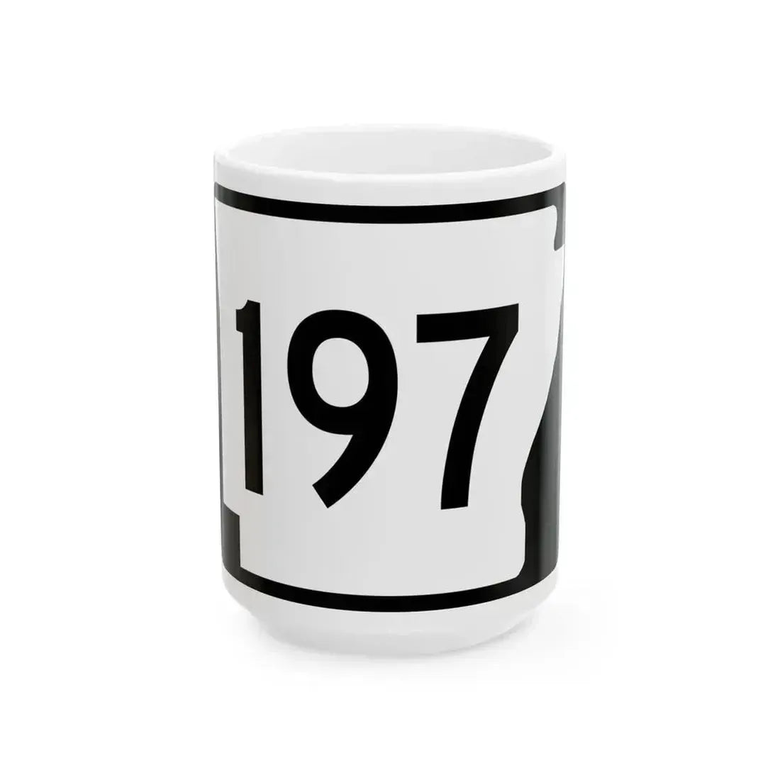 Arkansas 197 (Arkansas) (Road Sign) White Coffee Mug 15oz - Go Mug Yourself