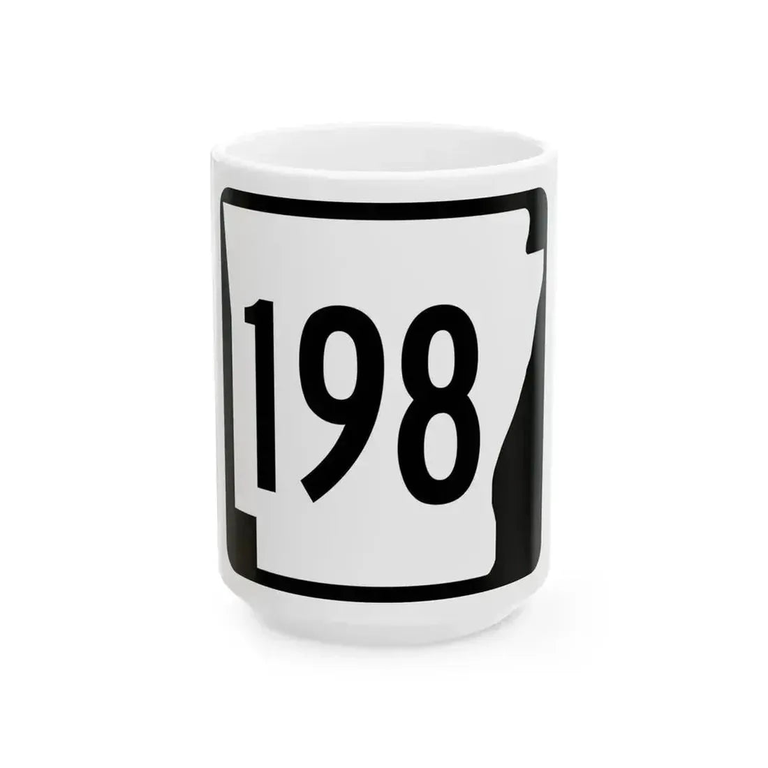 Arkansas 198 1970 (Arkansas) (Road Sign) White Coffee Mug - Go Mug Yourself