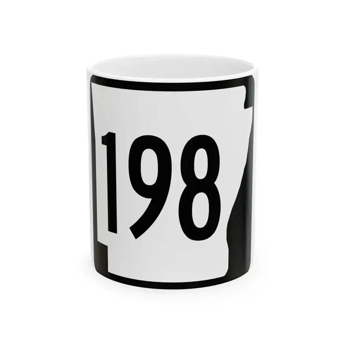 Arkansas 198 1970 (Arkansas) (Road Sign) White Coffee Mug - Go Mug Yourself