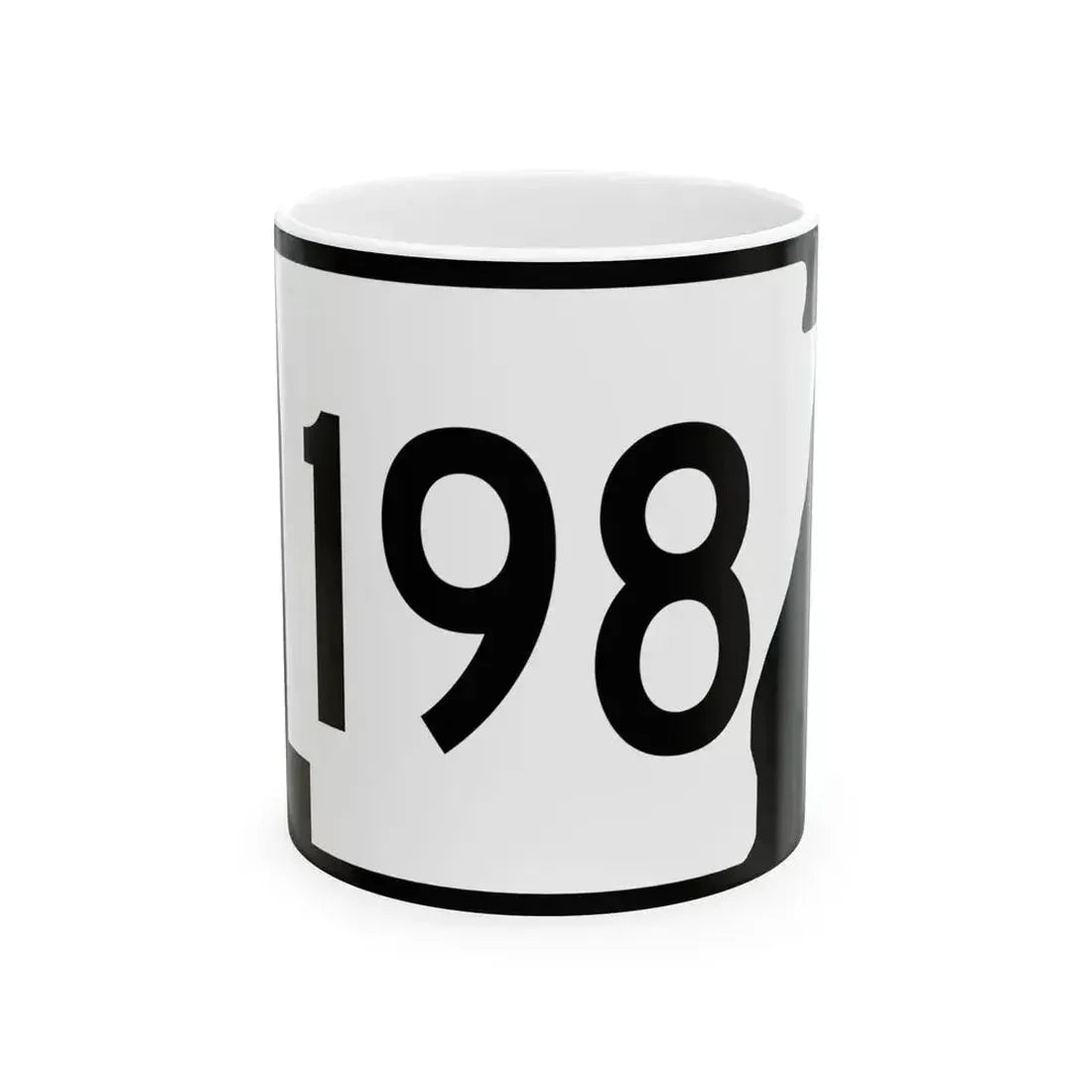 Arkansas 198 (Arkansas) (Road Sign) White Coffee Mug 11oz - Go Mug Yourself