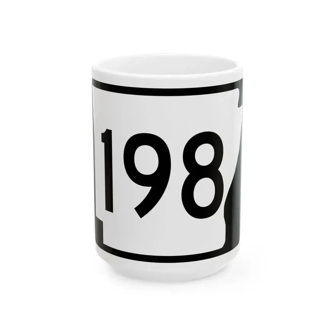 Arkansas 198 (Arkansas) (Road Sign) White Coffee Mug - Go Mug Yourself