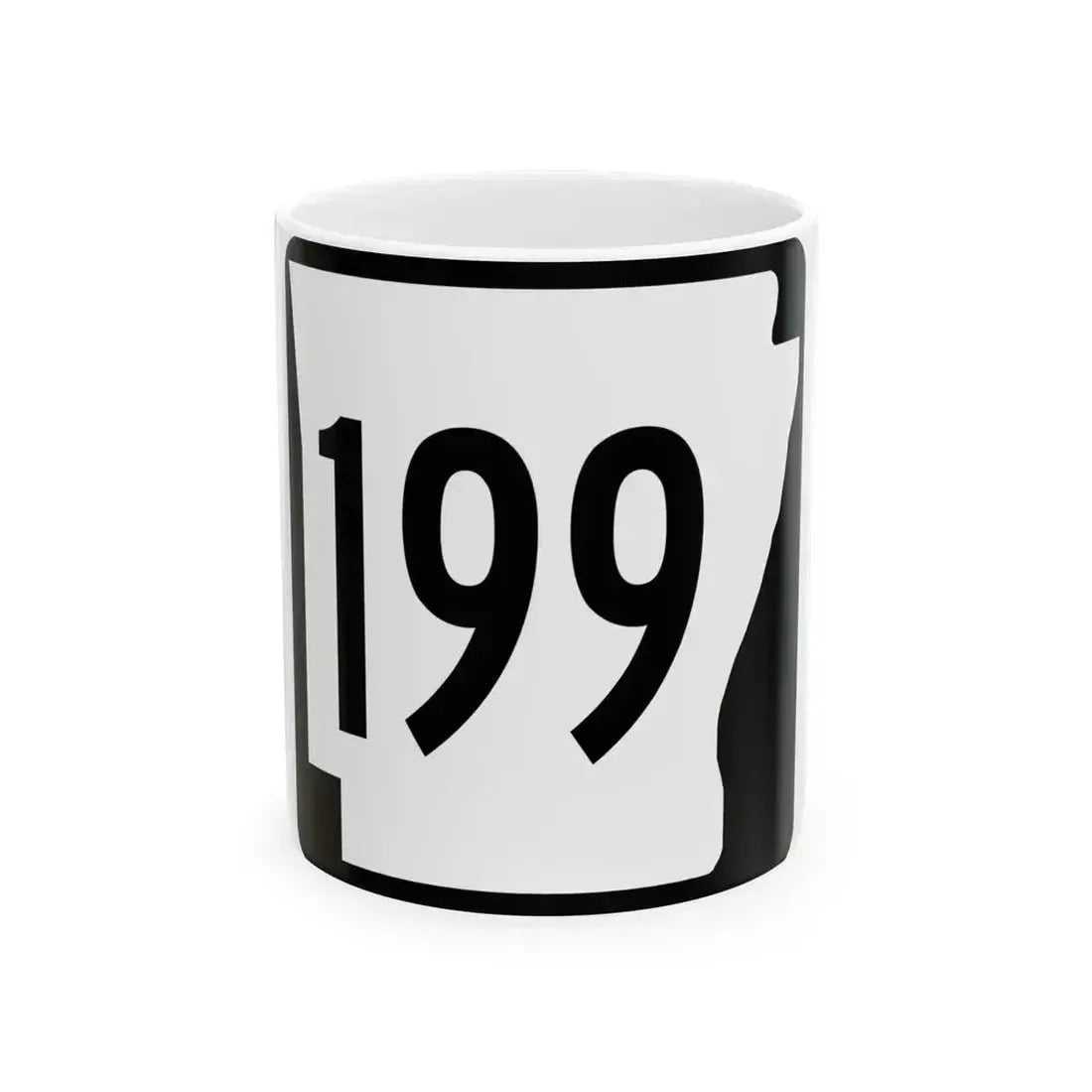 Arkansas 199 1970 (Arkansas) (Road Sign) White Coffee Mug - Go Mug Yourself