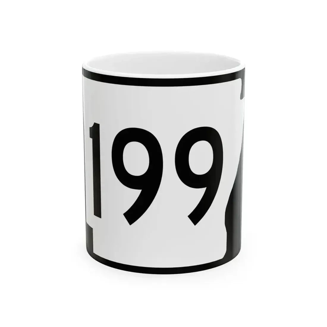 Arkansas 199 (Arkansas) (Road Sign) White Coffee Mug - Go Mug Yourself