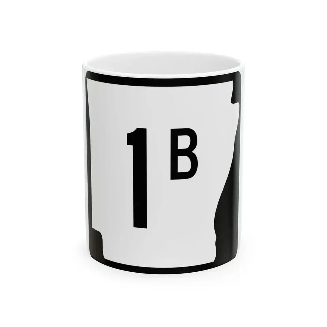 Arkansas 1B (Arkansas) (Road Sign) White Coffee Mug 11oz - Go Mug Yourself