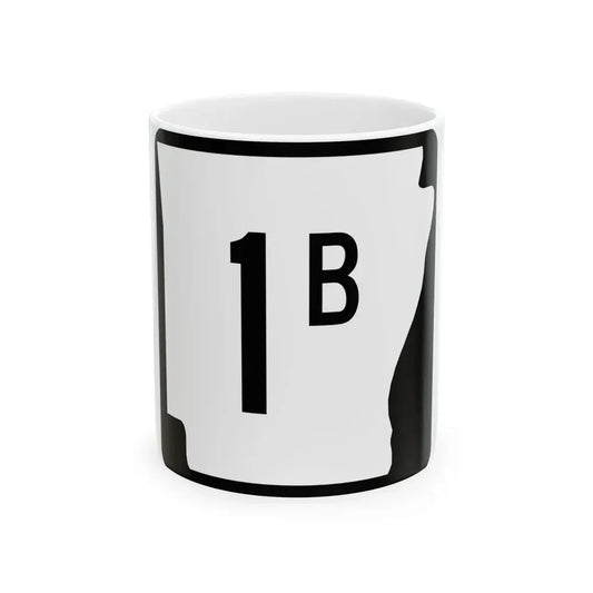 Arkansas 1B (Arkansas) (Road Sign) White Coffee Mug 11oz - Go Mug Yourself
