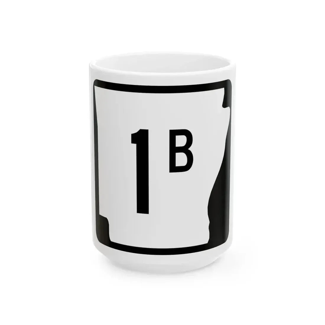 Arkansas 1B (Arkansas) (Road Sign) White Coffee Mug 15oz - Go Mug Yourself