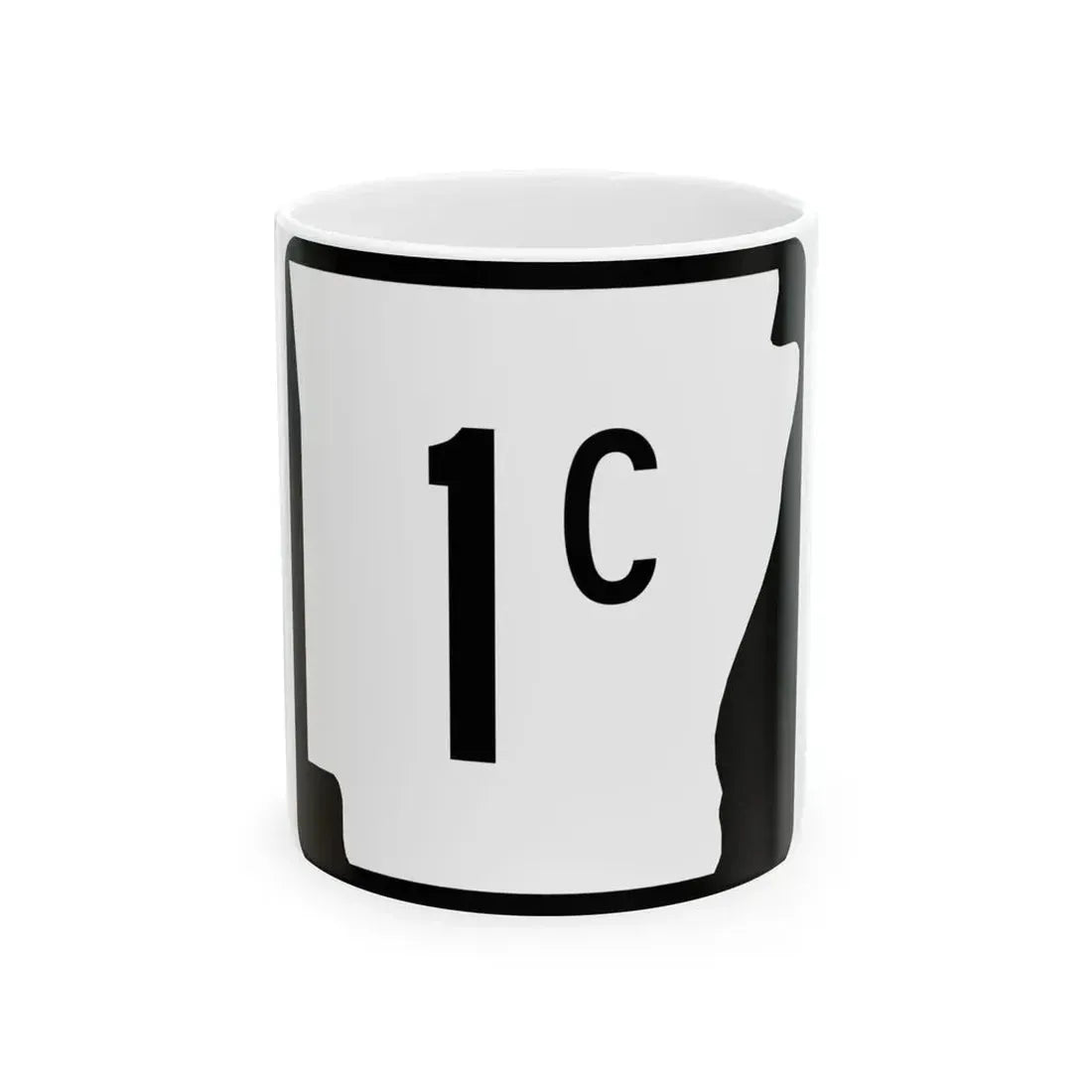 Arkansas 1C (Arkansas) (Road Sign) White Coffee Mug 11oz - Go Mug Yourself