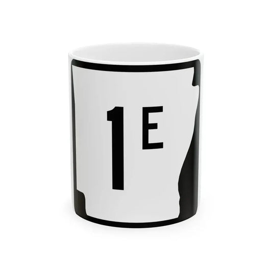 Arkansas 1E (Arkansas) (Road Sign) White Coffee Mug 11oz - Go Mug Yourself