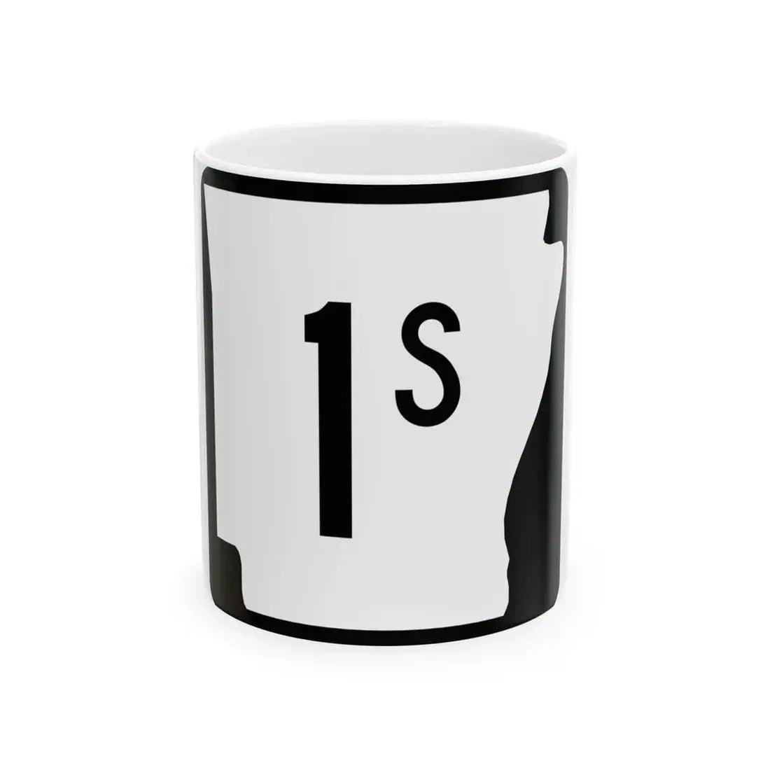 Arkansas 1S (Arkansas) (Road Sign) White Coffee Mug 11oz - Go Mug Yourself