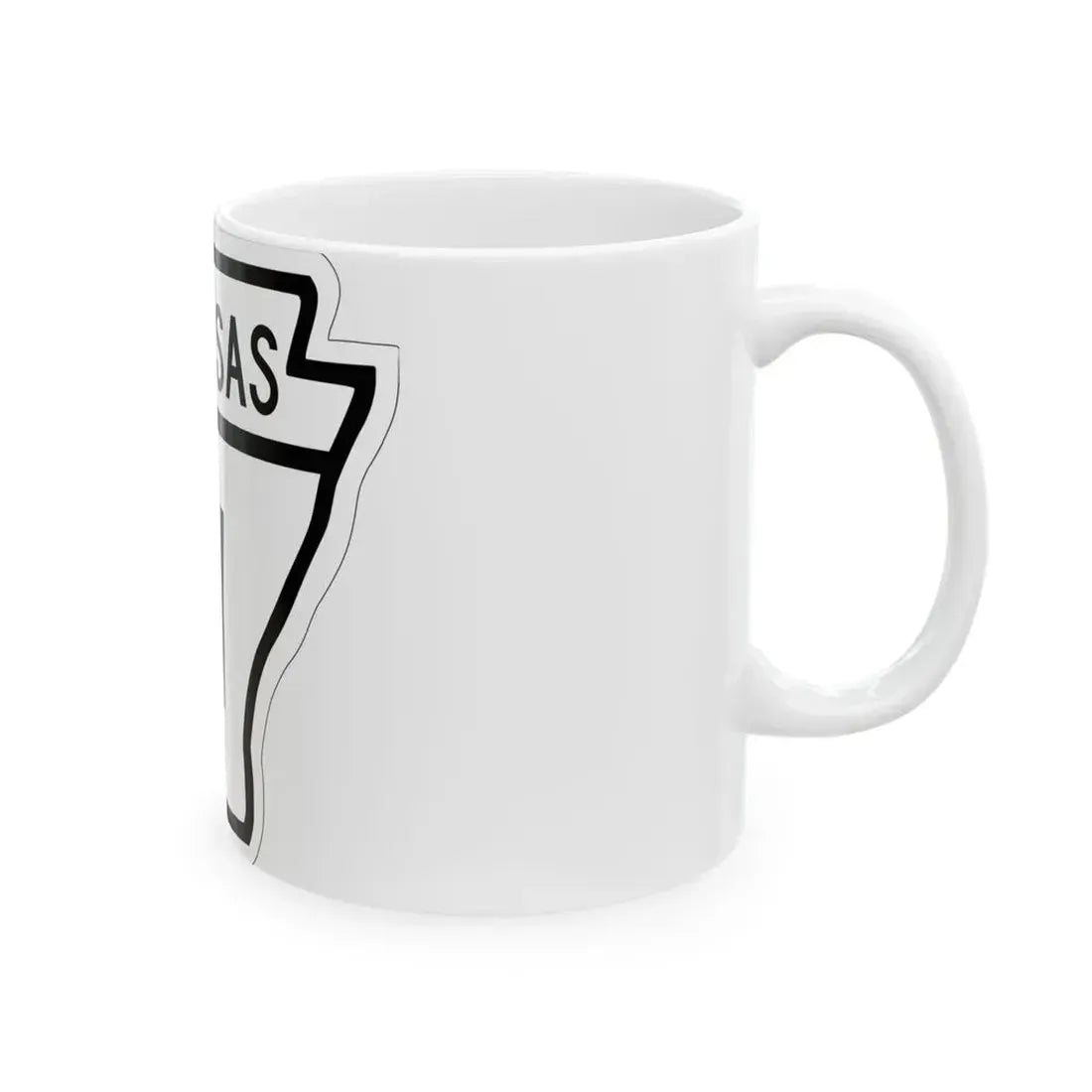Arkansas 1W 1948 (Arkansas) (Road Sign) White Coffee Mug - Go Mug Yourself