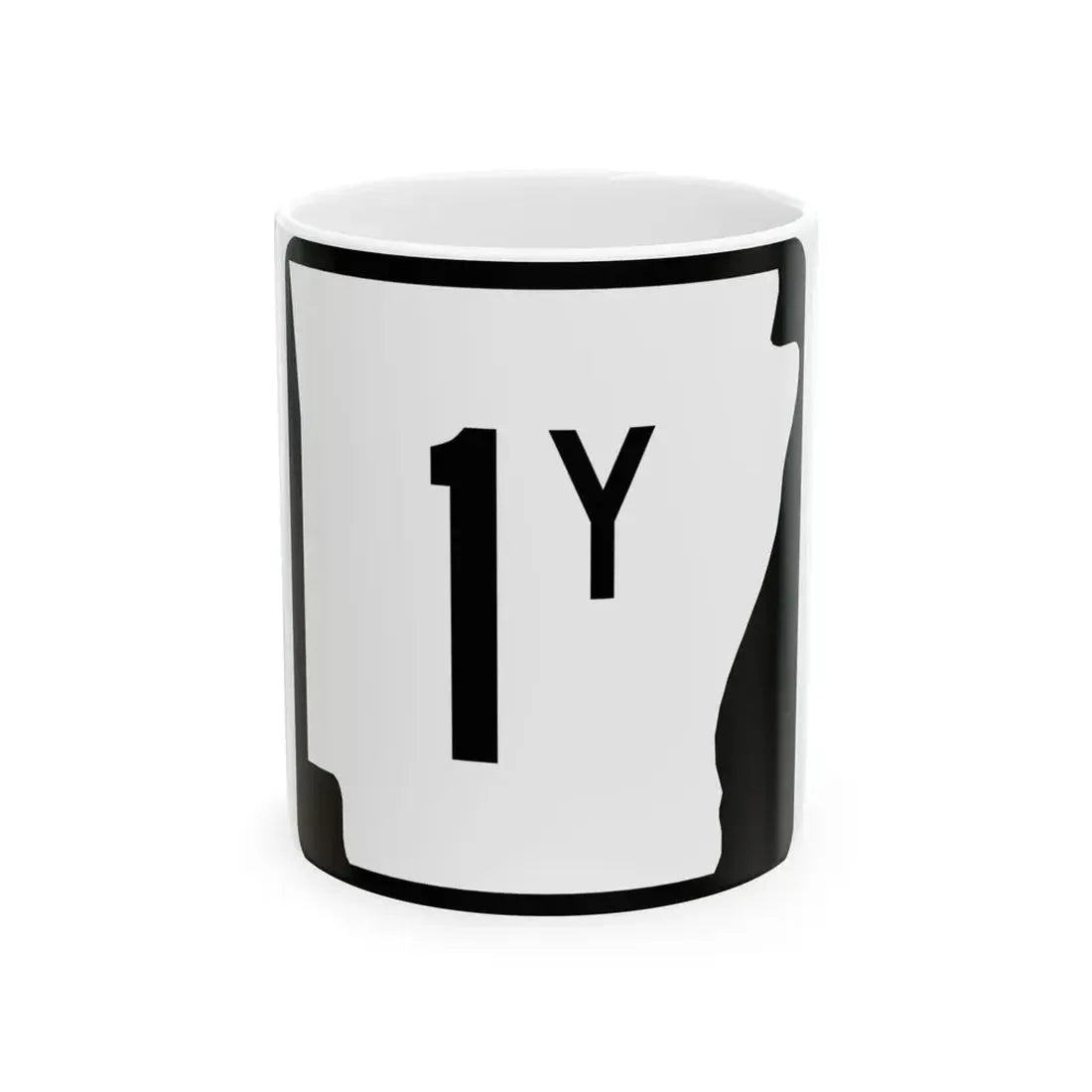 Arkansas 1Y (Arkansas) (Road Sign) White Coffee Mug 11oz - Go Mug Yourself