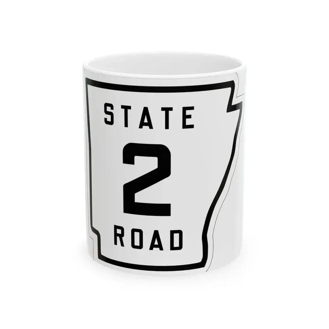 Arkansas 2 1926 (Arkansas) (Road Sign) White Coffee Mug 11oz - Go Mug Yourself