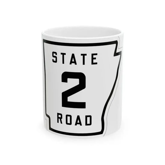 Arkansas 2 1926 (Arkansas) (Road Sign) White Coffee Mug 11oz - Go Mug Yourself