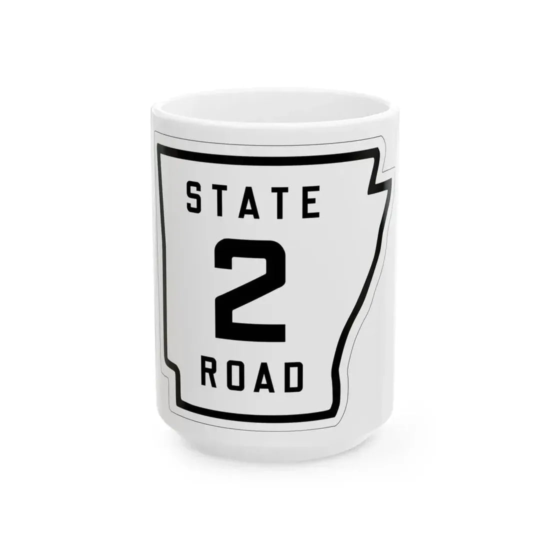 Arkansas 2 1926 (Arkansas) (Road Sign) White Coffee Mug 15oz - Go Mug Yourself